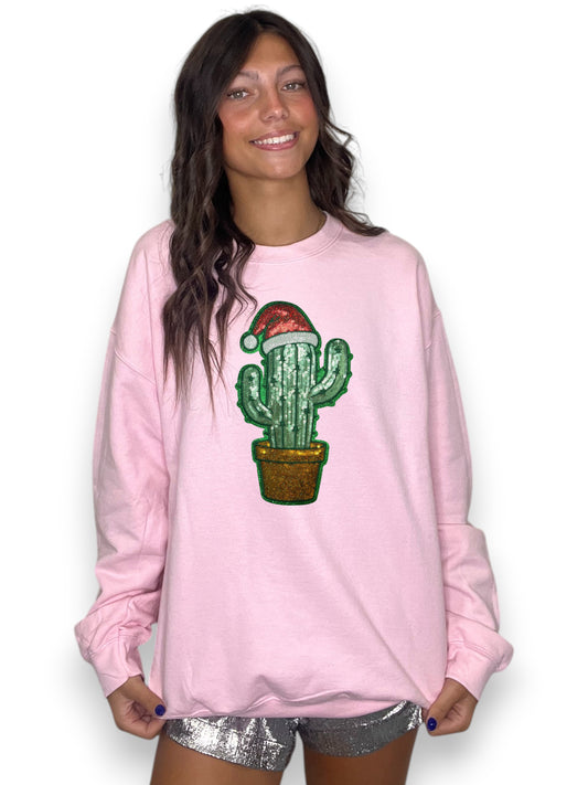 Green Sequin Christmas Cactus