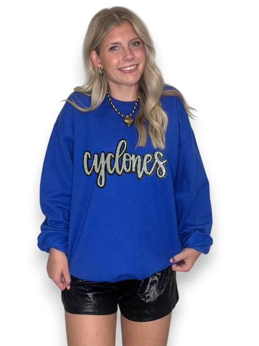 Cursive Sequin Cyclones