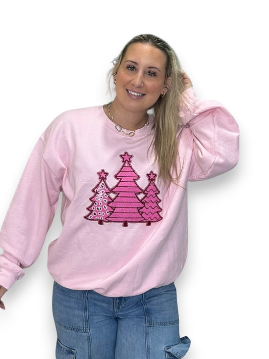 Pink Sequin Christmas Trees