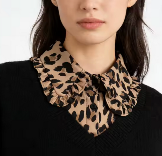 Leopard with Ruffles Fake Collar/Dickies