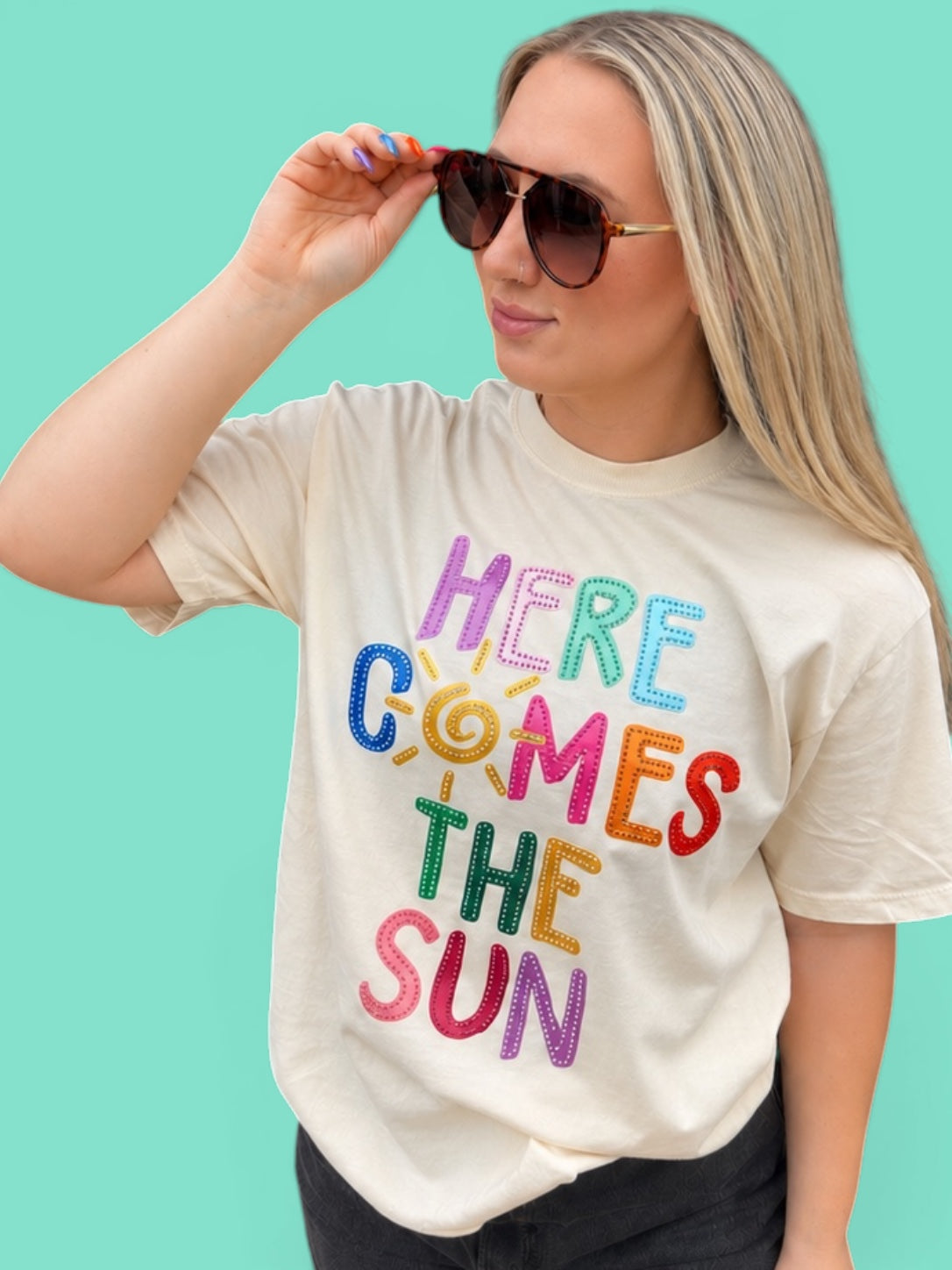 Here comes the sun detailed patch with dimond detail super epic