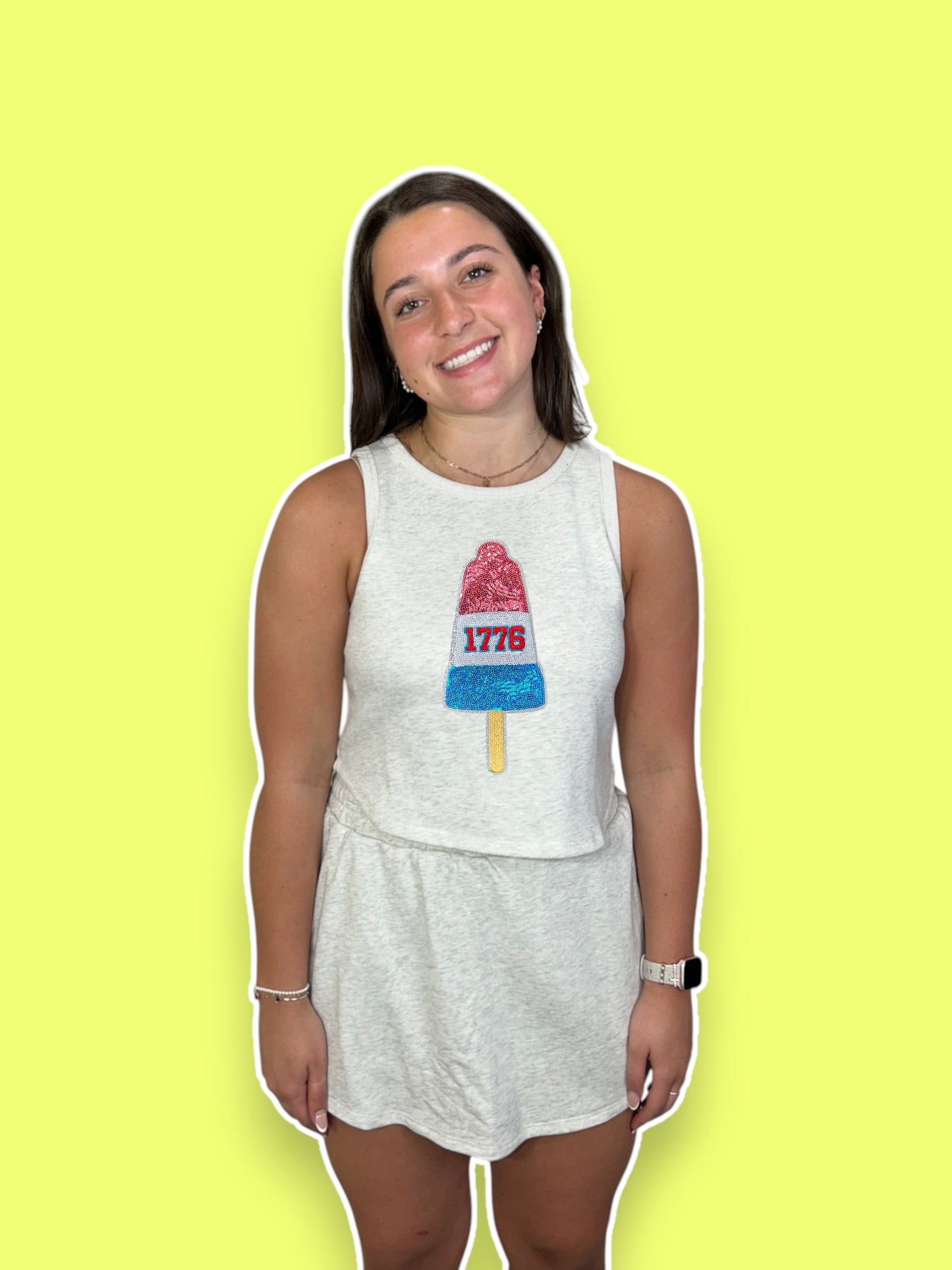 USA 1776 Popsicle Tank Top and Skort Set